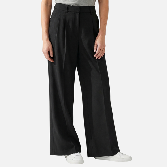 Hose im Relaxed Fit Weites Bein mit Bundfalten für Damen