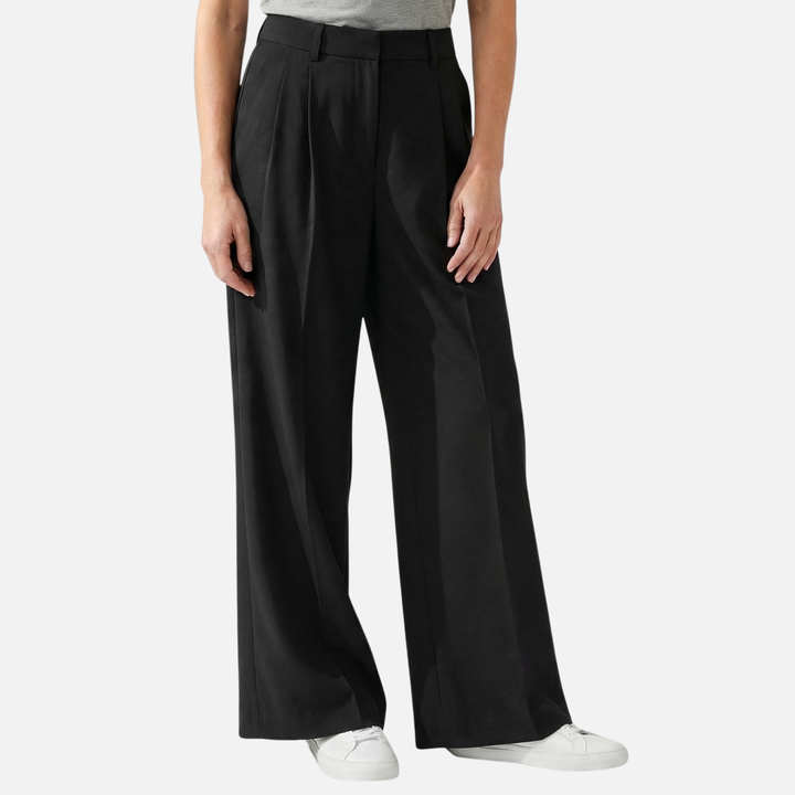 Relaxed Fit Pants Wide Leg with Pleats for Women