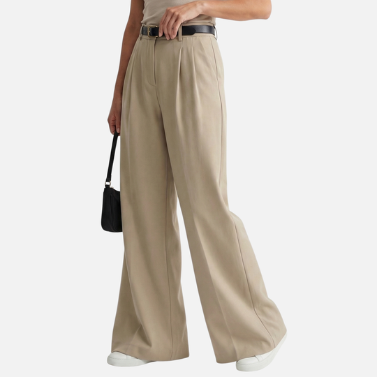 Hose im Relaxed Fit Weites Bein mit Bundfalten für Damen