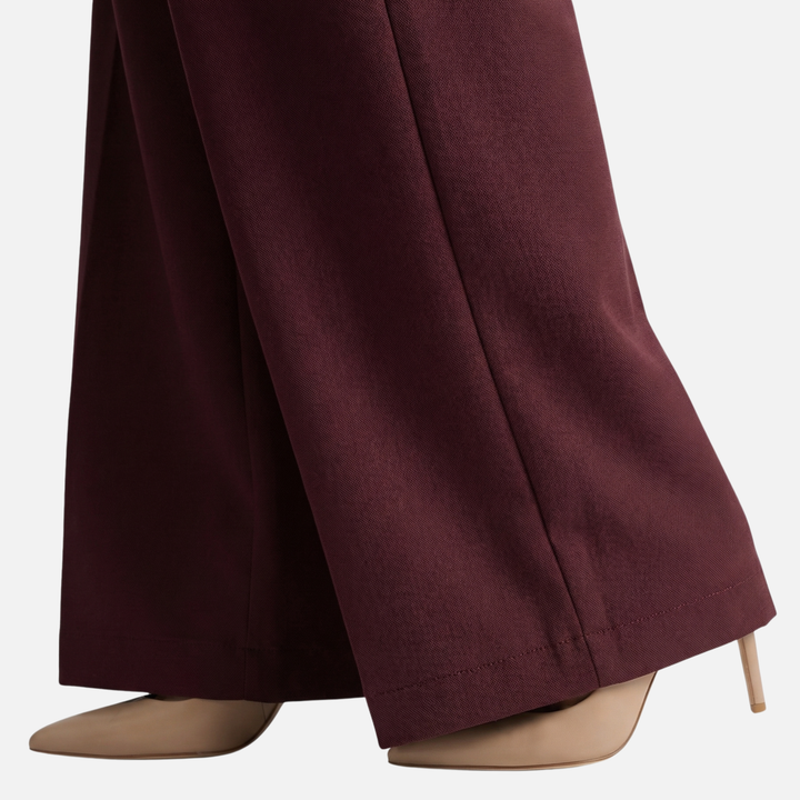 Relaxed Fit Pants Wide Leg with Pleats for Women