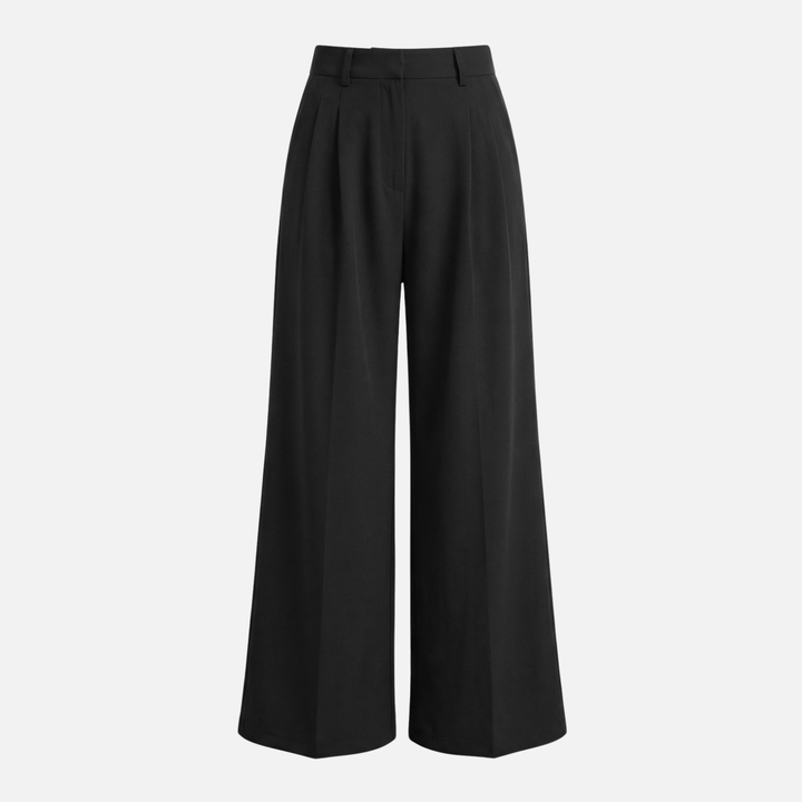 Relaxed Fit Pants Wide Leg with Pleats for Women