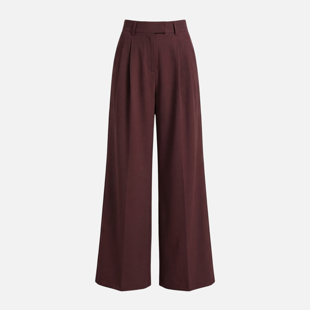 Hose im Relaxed Fit Weites Bein mit Bundfalten für Damen