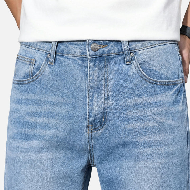 Denim-Jeans mit geradem Bein und lässlicher Waschung für Herren