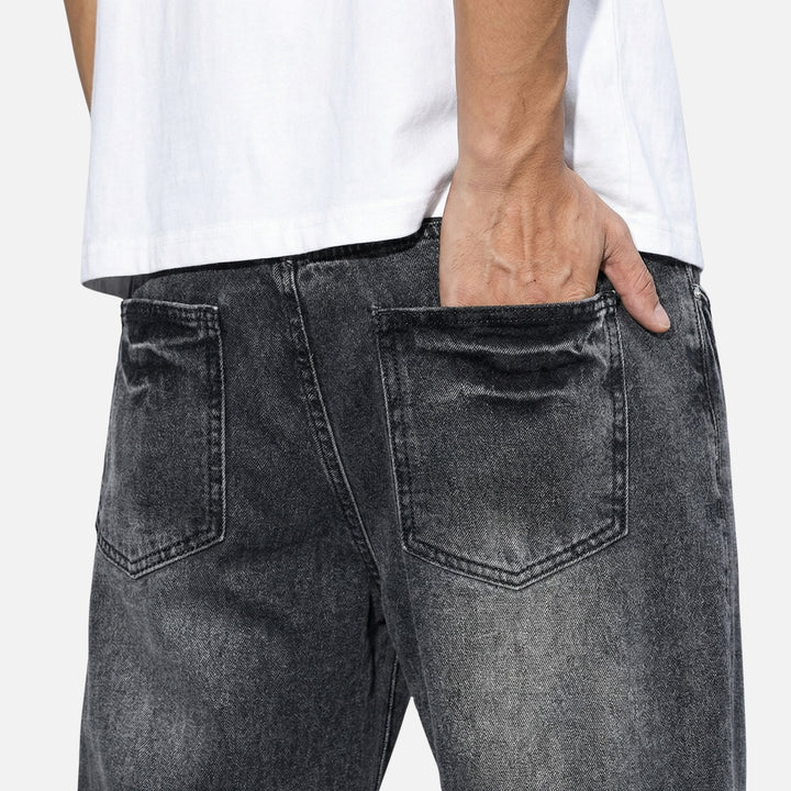 Denim-Jeans mit geradem Bein und lässlicher Waschung für Herren