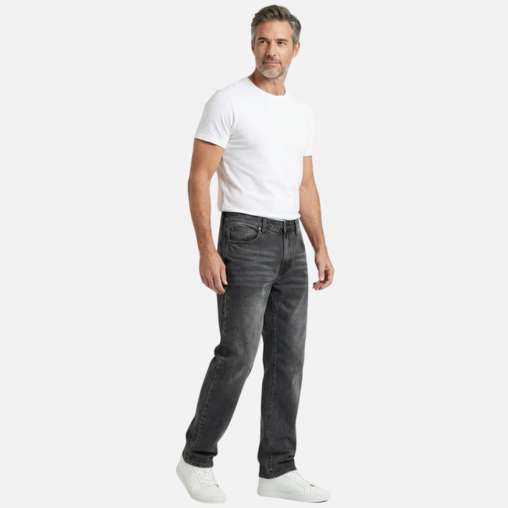 Denim-Jeans mit geradem Bein und lässlicher Waschung für Herren