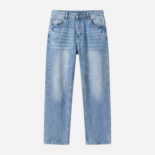Denim-Jeans mit geradem Bein und lässlicher Waschung für Herren