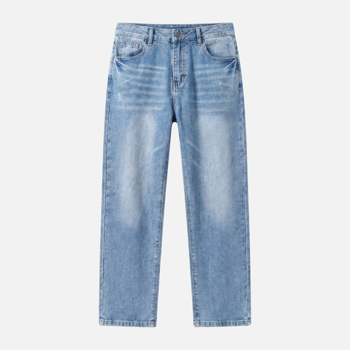 Denim-Jeans mit geradem Bein und lässlicher Waschung für Herren