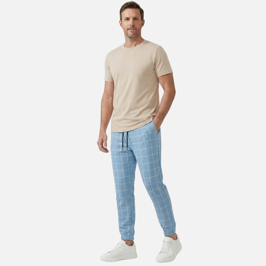 Kariert Joggers mit Elastischem Bund für Männer