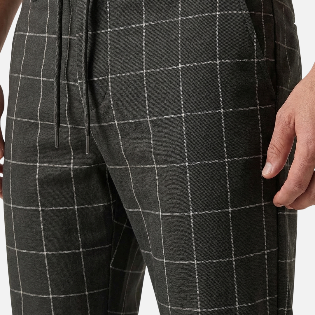 Kariert Joggers mit Elastischem Bund für Männer