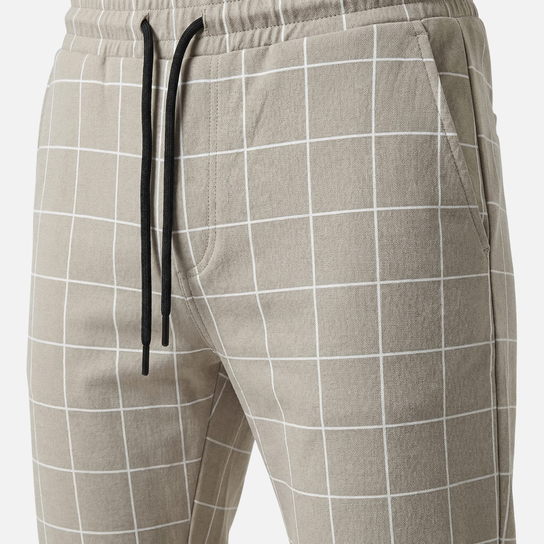 Kariert Joggers mit Elastischem Bund für Männer