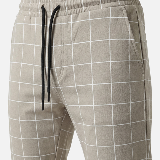 Kariert Joggers mit Elastischem Bund für Männer