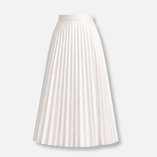 Klassischer plissierter Midirock mit hoher Taille für Damen