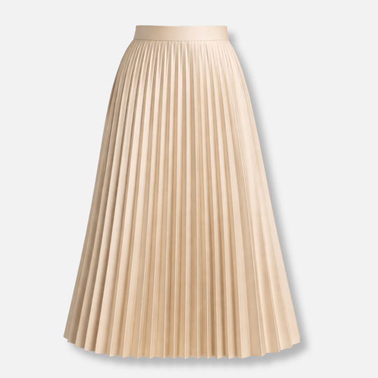 Klassischer plissierter Midirock mit hoher Taille für Damen