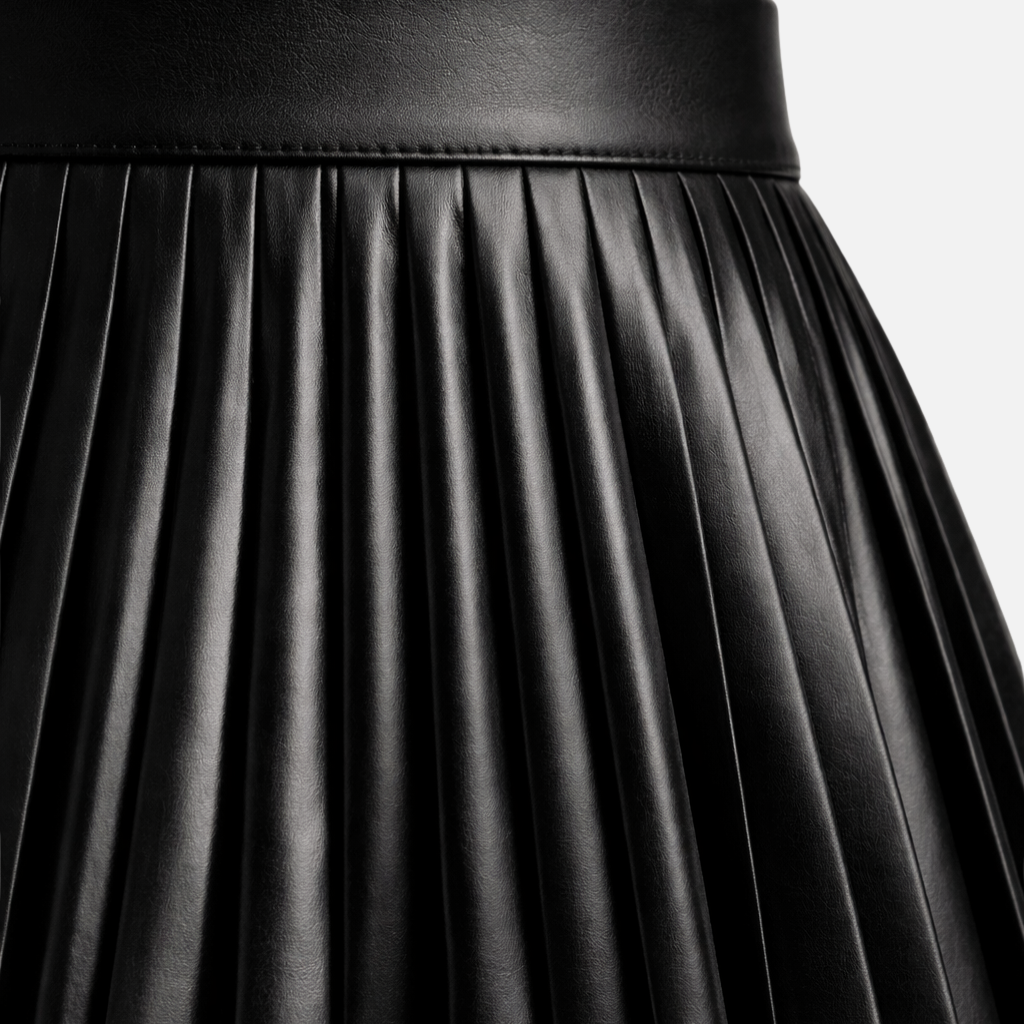 Klassischer plissierter Midirock mit hoher Taille für Damen