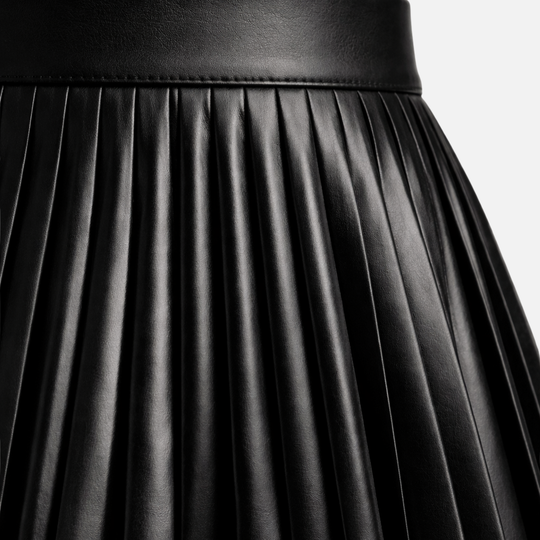 Klassischer plissierter Midirock mit hoher Taille für Damen