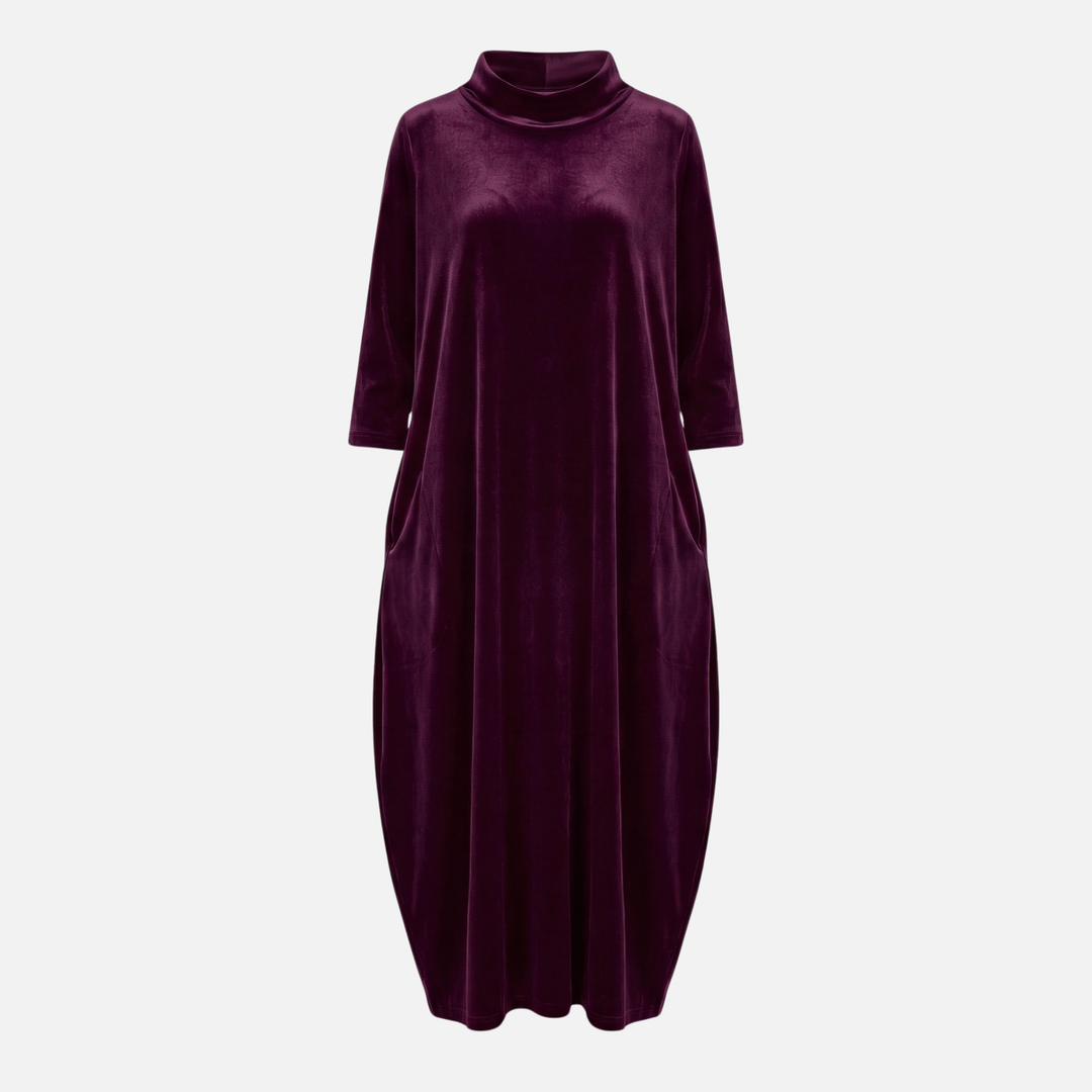 Klassisches Midi Kleid Atmungsaktives Freizeitkleid für Damen