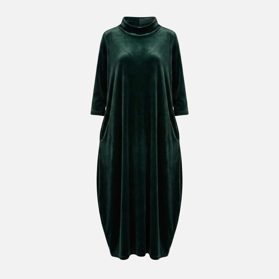 Klassisches Midi Kleid Atmungsaktives Freizeitkleid für Damen