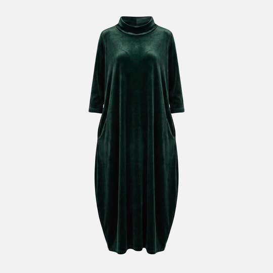 Klassisches Midi Kleid Atmungsaktives Freizeitkleid für Damen