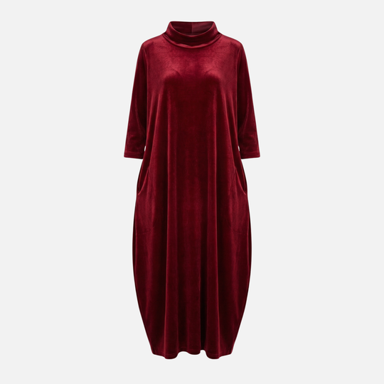 Klassisches Midi Kleid Atmungsaktives Freizeitkleid für Damen