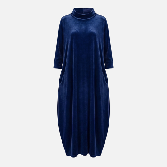 Klassisches Midi Kleid Atmungsaktives Freizeitkleid für Damen