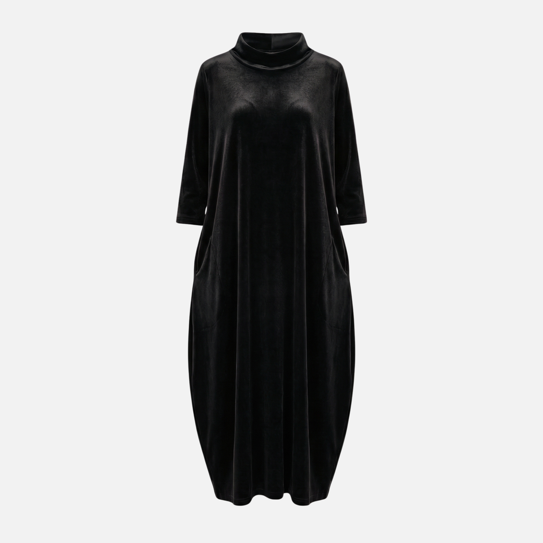 Klassisches Midi Kleid Atmungsaktives Freizeitkleid für Damen
