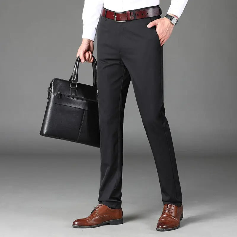 Knoechellange High Stretch Smart Casual Hose fuer Herren 5