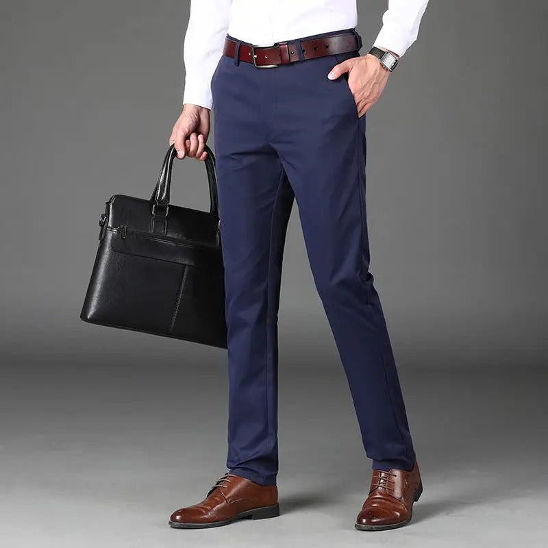 Knoechellange High Stretch Smart Casual Hose fuer Herren 7