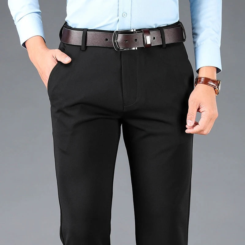 Knoechellange High Stretch Smart Casual Hose fuer Herren 8
