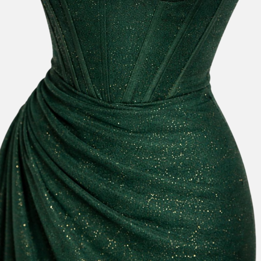 Korsett Maxi Kleid mit Schlitz für Damen