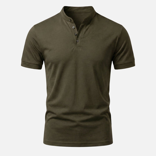 Körpernahes Jersey-Shirt mit Stehkragen für Herren