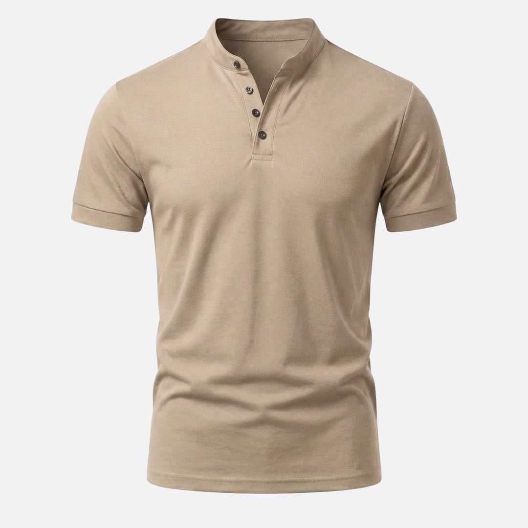 Körpernahes Jersey-Shirt mit Stehkragen für Herren