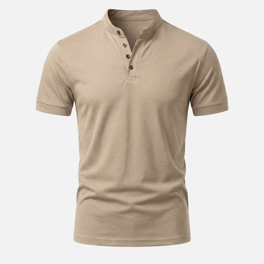 Körpernahes Jersey-Shirt mit Stehkragen für Herren