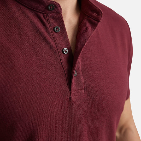 Körpernahes Jersey-Shirt mit Stehkragen für Herren