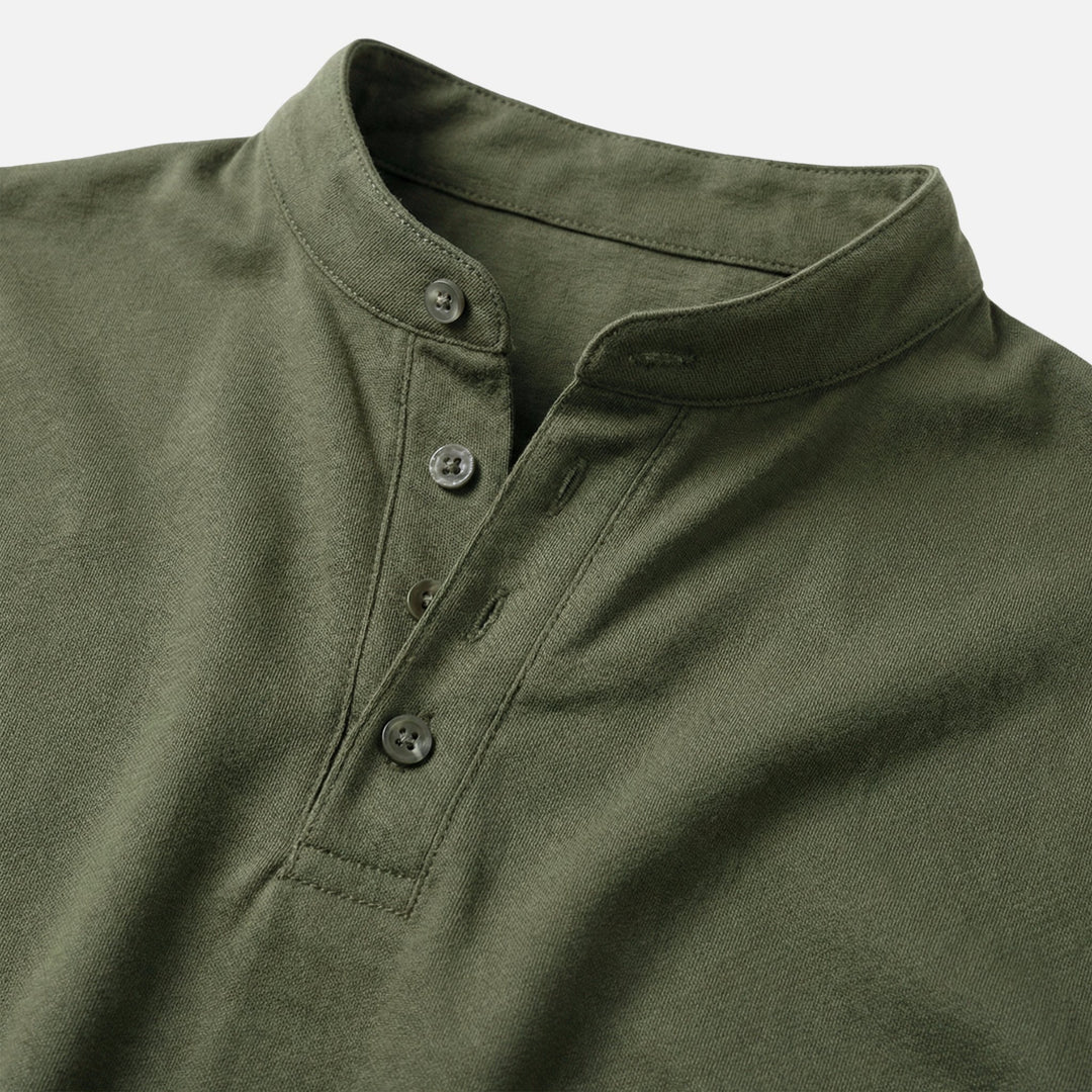 Körpernahes Jersey-Shirt mit Stehkragen für Herren