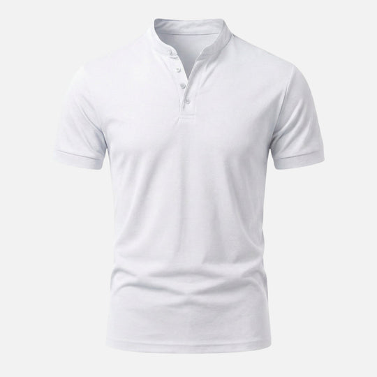Körpernahes Jersey-Shirt mit Stehkragen für Herren