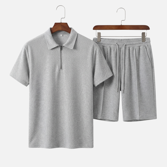 Kurzarm-Polo-Set mit Kordelzugbund für Herren