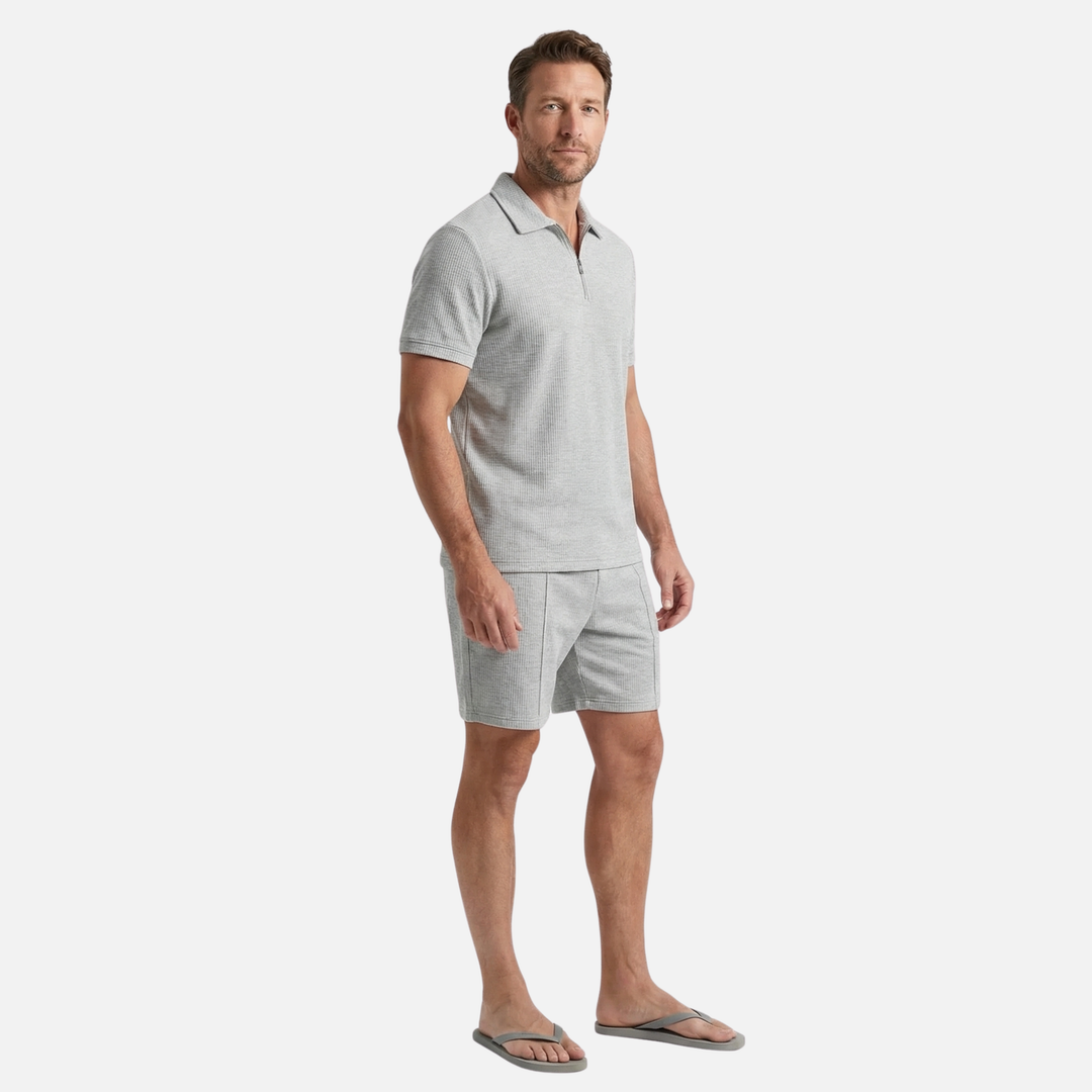 Kurzarm-Polo-Set mit Kordelzugbund für Herren