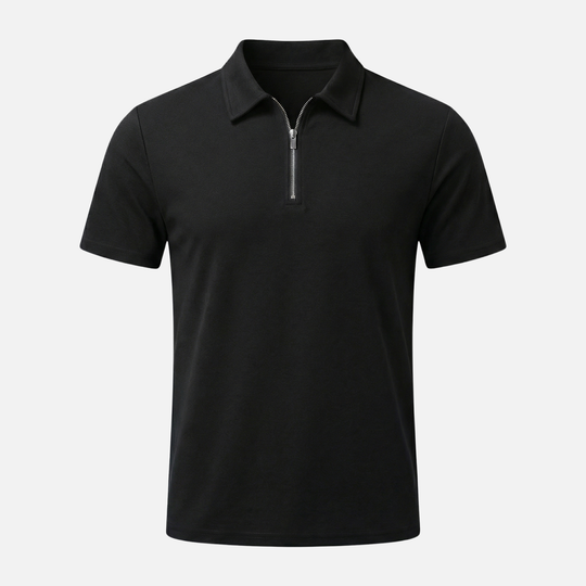Slim-Fit Poloshirt mit Halbreißverschluss für Herren