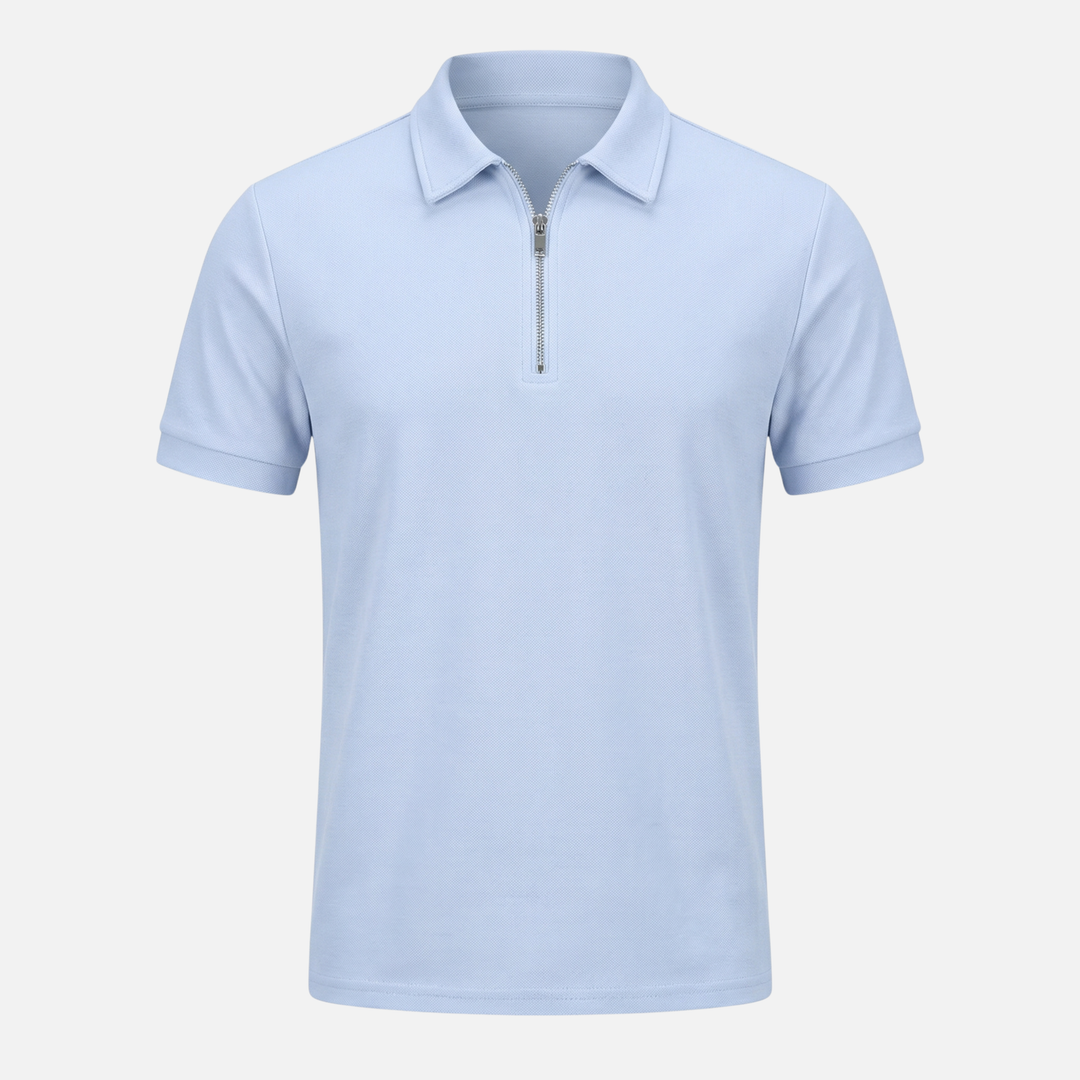 Slim-Fit Poloshirt mit Halbreißverschluss für Herren