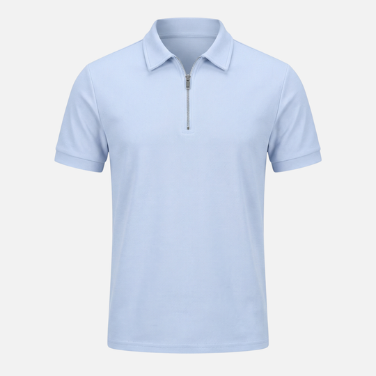 Slim-Fit Poloshirt mit Halbreißverschluss für Herren