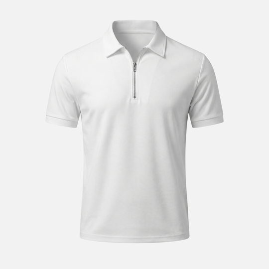 Slim-Fit Poloshirt mit Halbreißverschluss für Herren