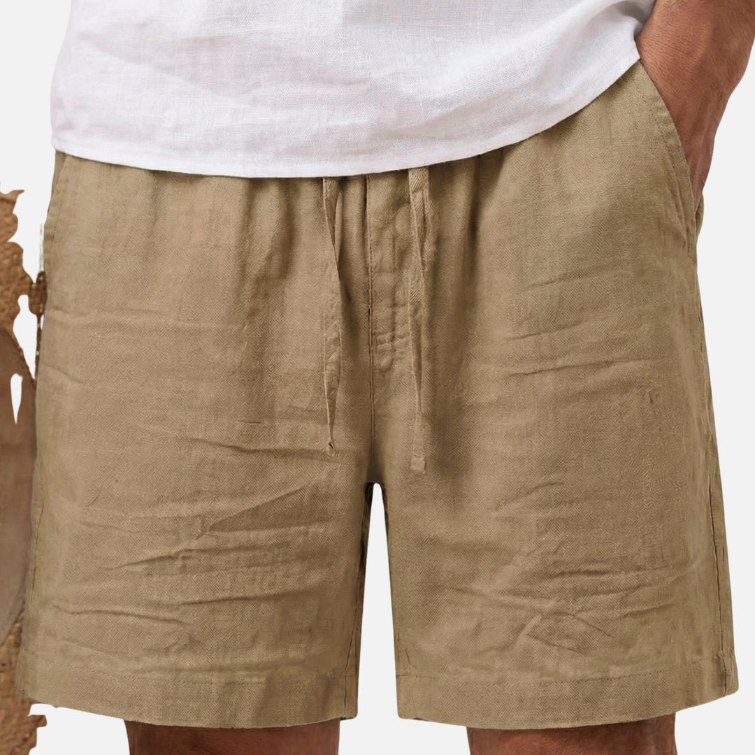 Kurze Baumwollhose mit Tunnelzug für Herren
