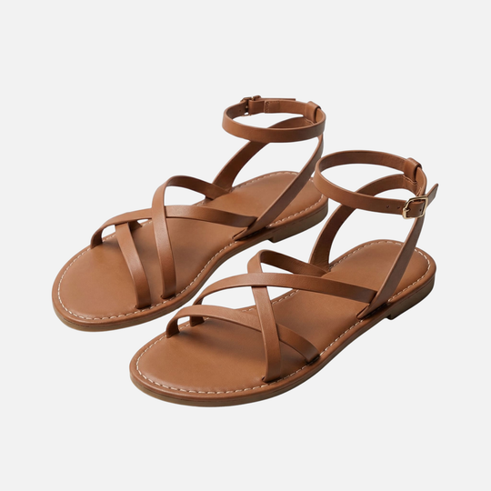 Lässige Damen-Riemchensandalen für den Sommer mit Knöchelschnalle