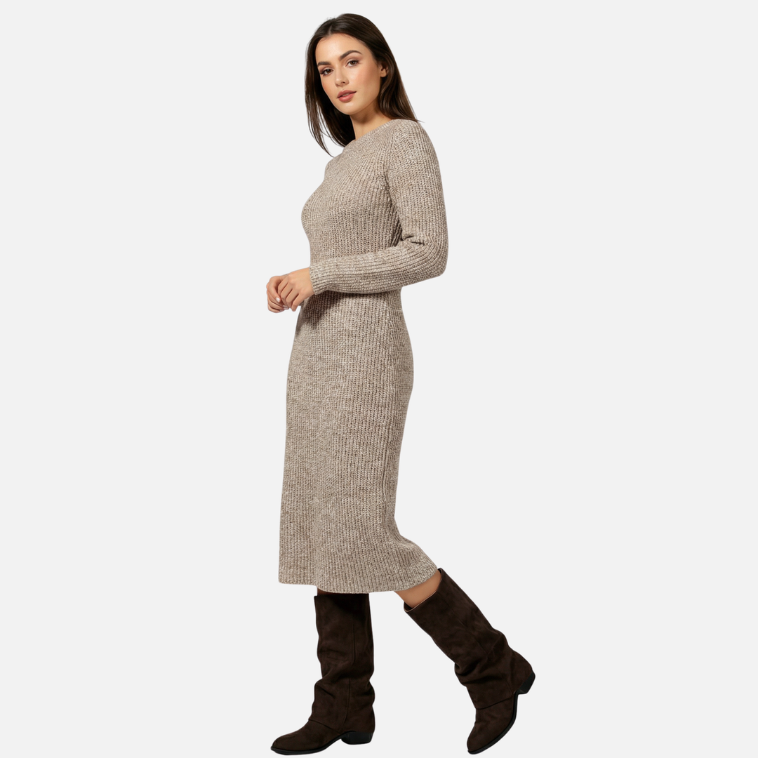 Lange Stiefel mit klobigem Blockabsatz für Damen