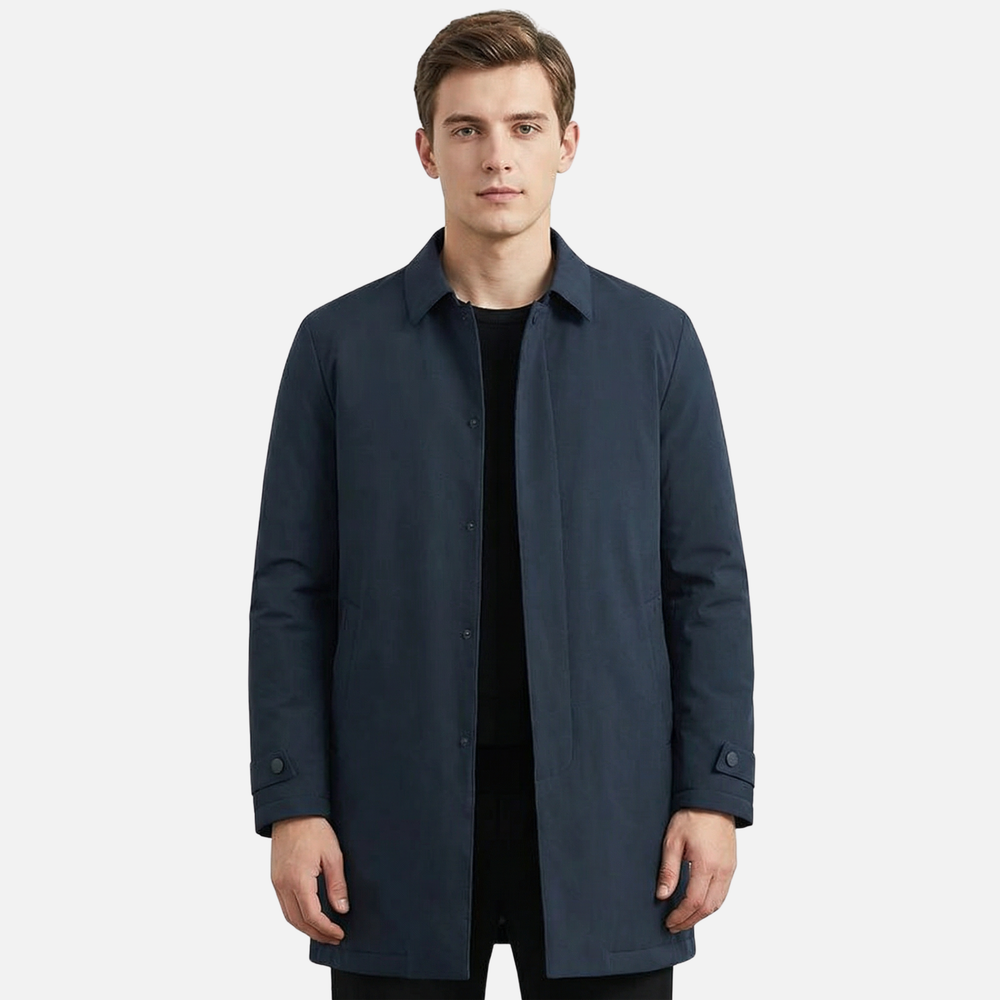 Langer Herren Trenchcoat mit isolierendem Futter