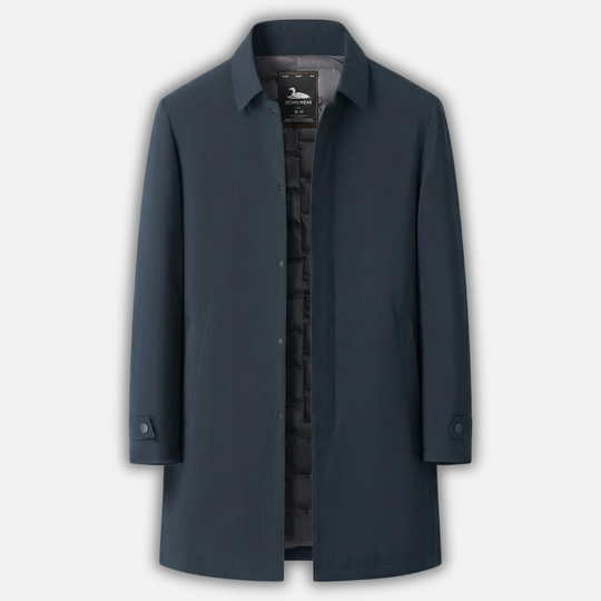 Langer Herren Trenchcoat mit isolierendem Futter