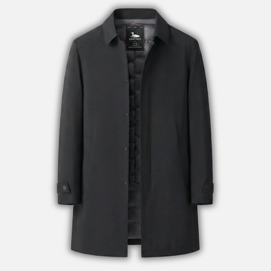 Langer Herren Trenchcoat mit isolierendem Futter