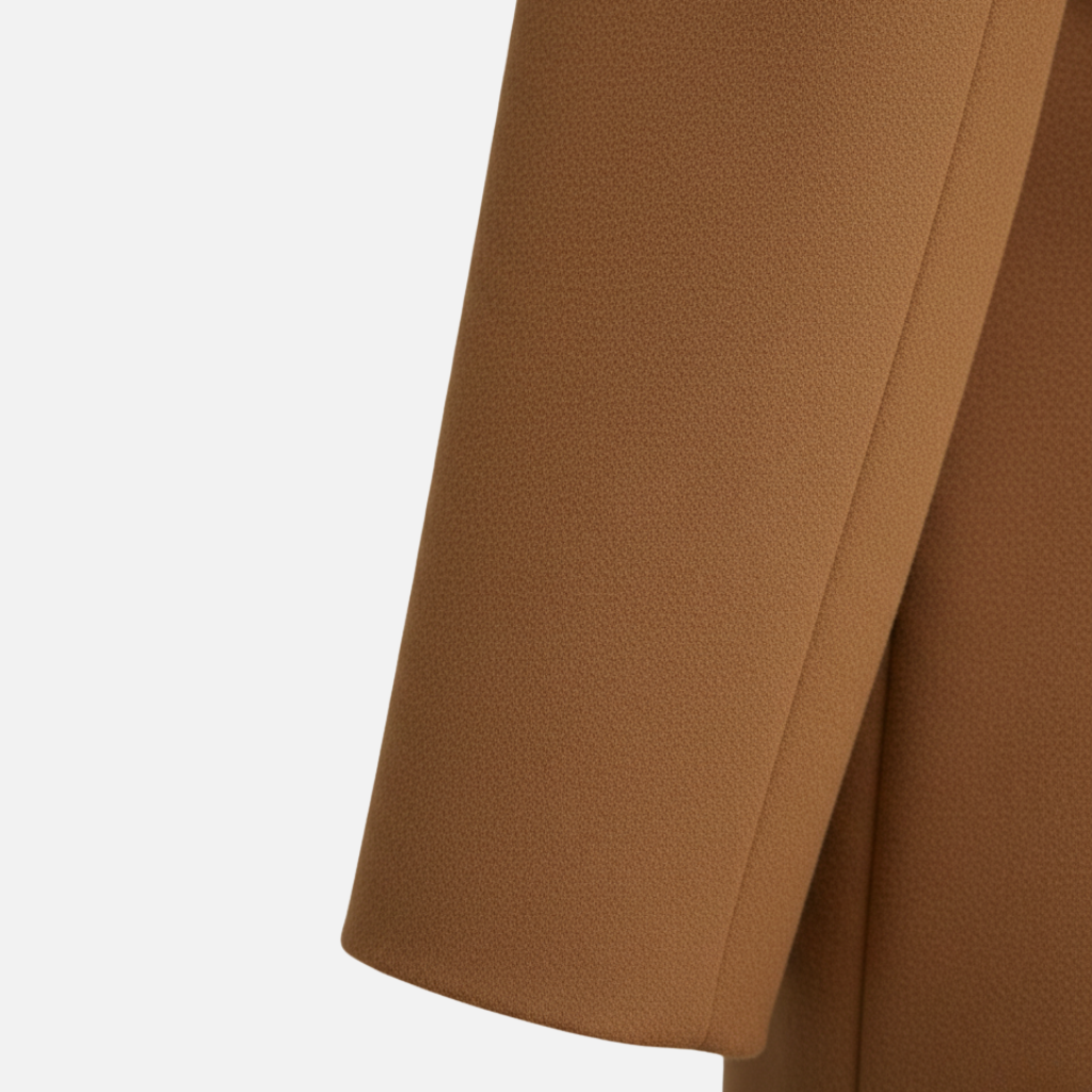 Langer geknöpfter Mantel mit Reverskragen für Damen