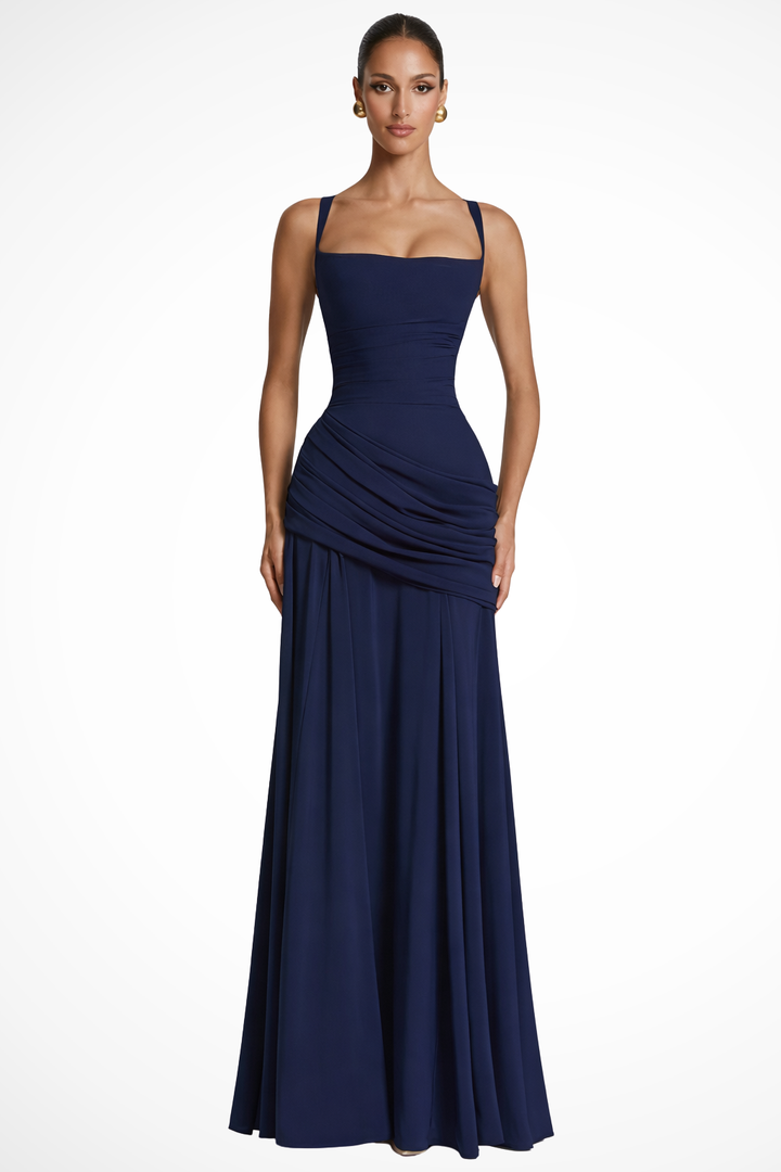 Langes Elegantes Maxi Hochzeitskleid fuer Damen 5