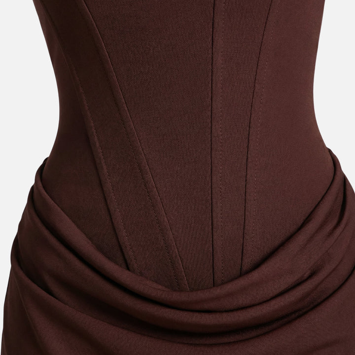 Long Satin Dress with Adjustable Straps for Women